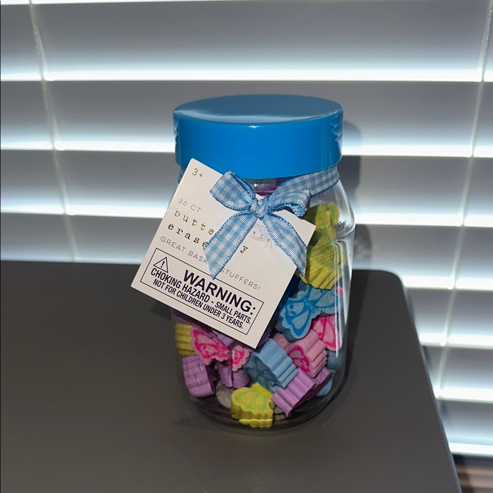 Colorful Butterfly Erasers, 36 ct.